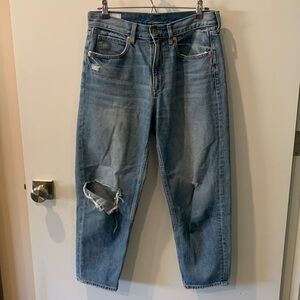Gap barrel distressed jean, size 4